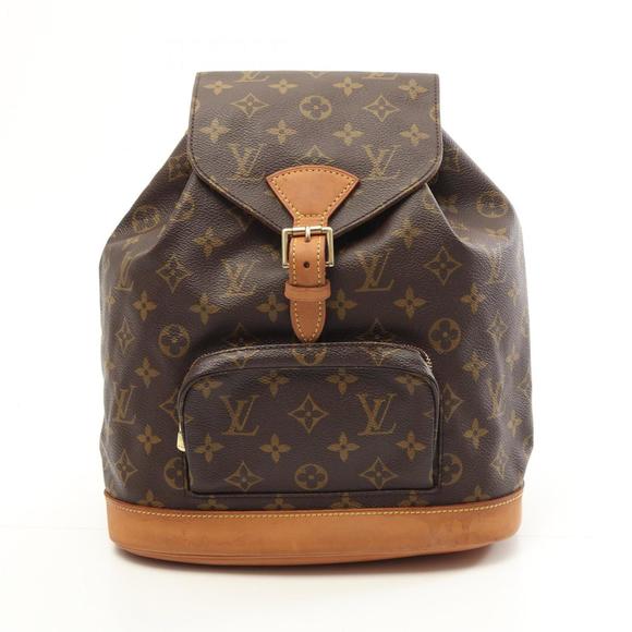 LOUIS VUITTON Brown Monogram Leather Backpack - Picture 1 of 11